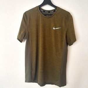 Nike running dri-fit t-shirt - heather dark mustard